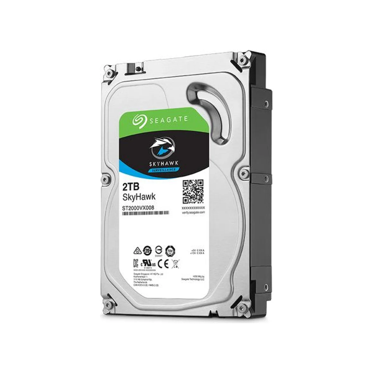 Seagate SkyHawk 2TB 7200RPM 64MB Cache SATA III 3.5" Surveillance HDD – ST2000VX008 view 2