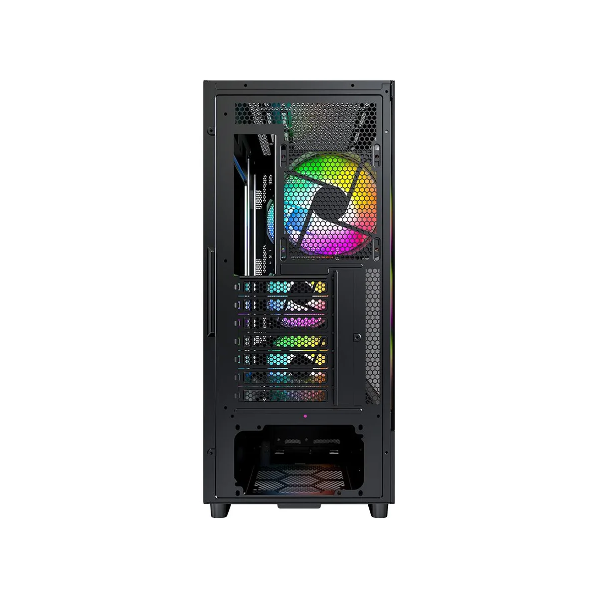 Montech X5 carbon fiber Print ATX Gaming Case - Black - X5-B view 5