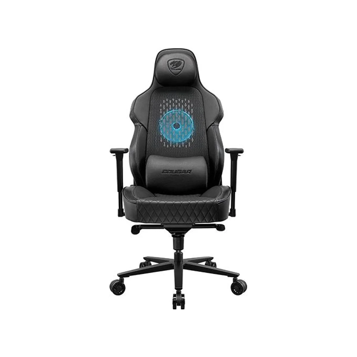 COUGAR NxSys Aero PVC Leather Gaming Chair - Black (Integrated RGB Fan, High-Density Foam, Breathable Mesh) - 3MARPBLB.0001 view 2