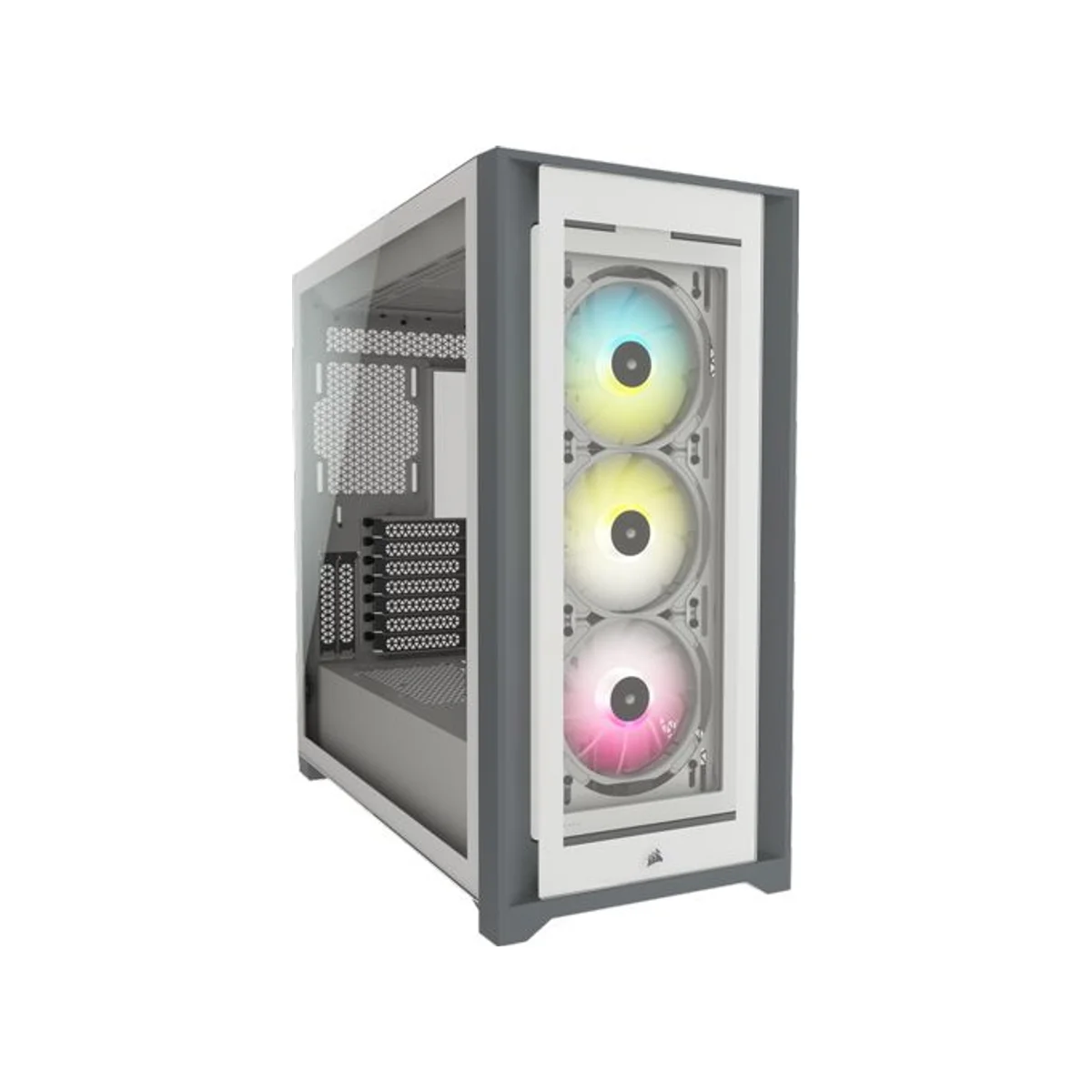 Corsair iCUE 5000X Tempered Glass RGB E-ATX Gaming Case - White - CC-9011213-WW view 2