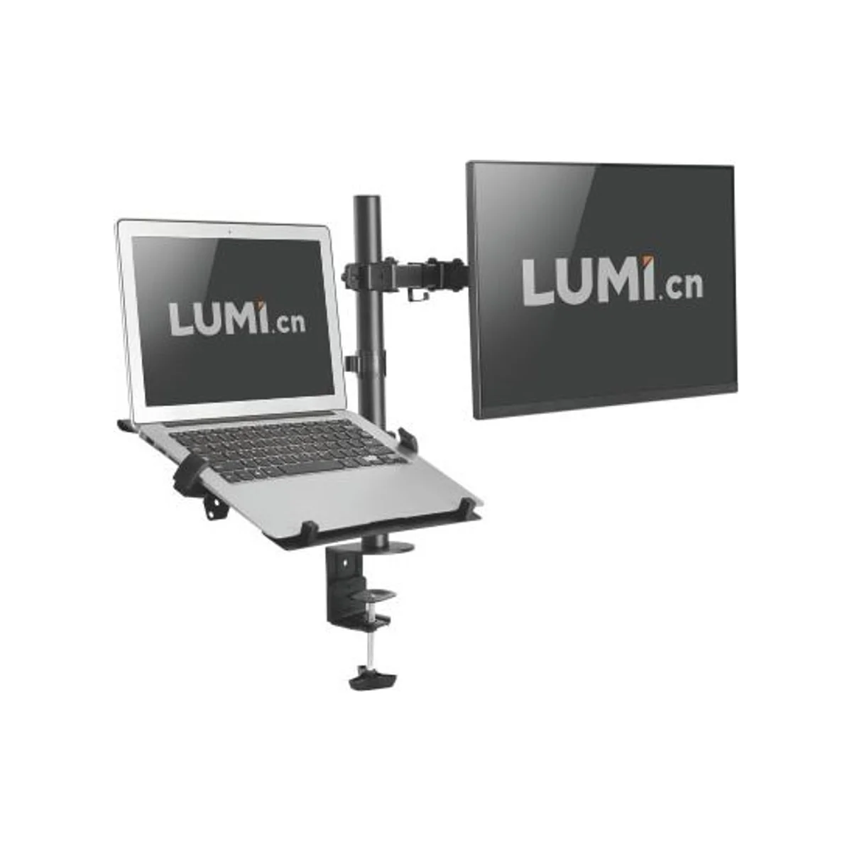 ASUS LDT11-C024 Design Aluminium Dual LCD Monitor Desk Mount (13"-27") view 3
