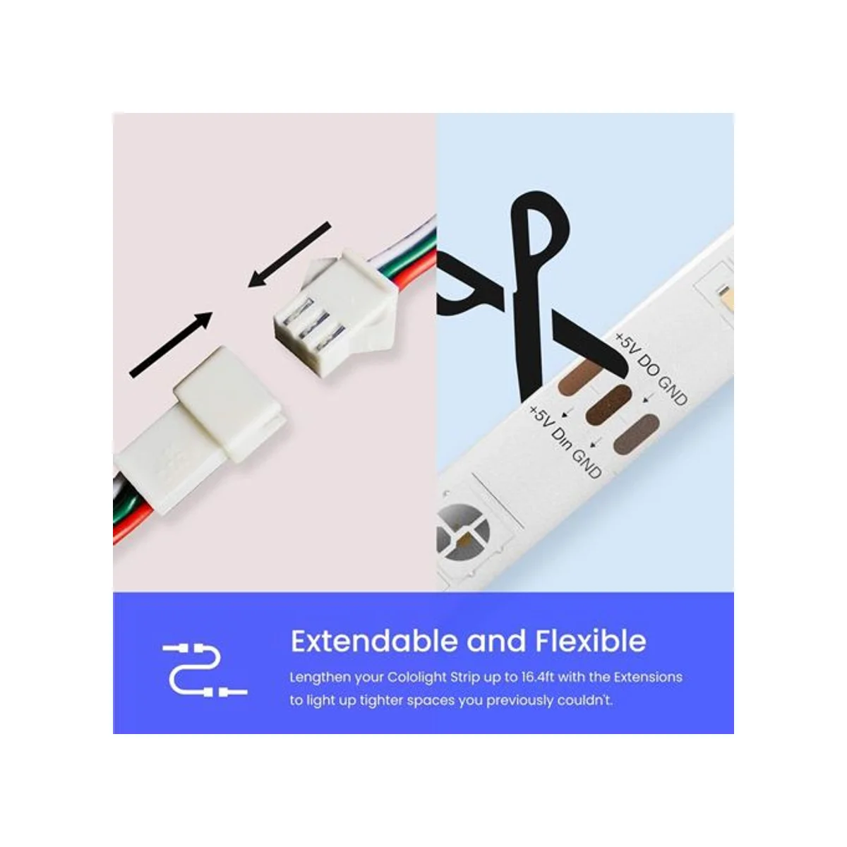 LifeSmart Cololight Strip Plus Wifi Color Lights (60 LEDs/M, IP65, 30000hrs LED Life) - CL-LS167S6 view 2