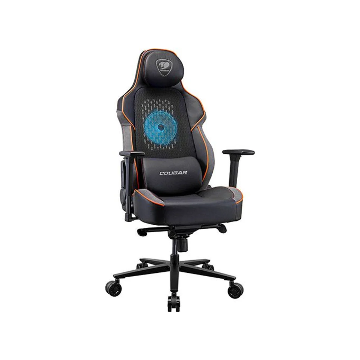 COUGAR NxSys Aero Gaming Chair - Black/Orange (Integrated RGB Fan, Breathable Mesh, Lumbar Support) - 3MARP0RB.0001 view 3