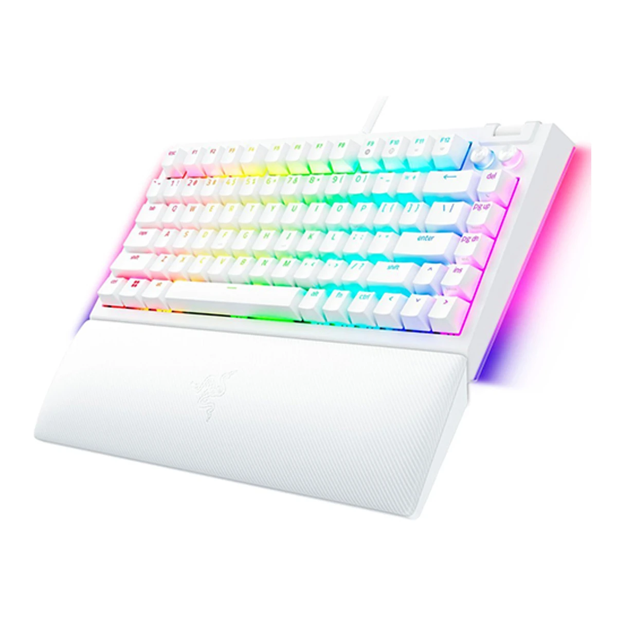 Razer BlackWidow V4 75% Wired Orange Switch Gaming Keyboard - White | RZ03-05001700-R3M1 view 4