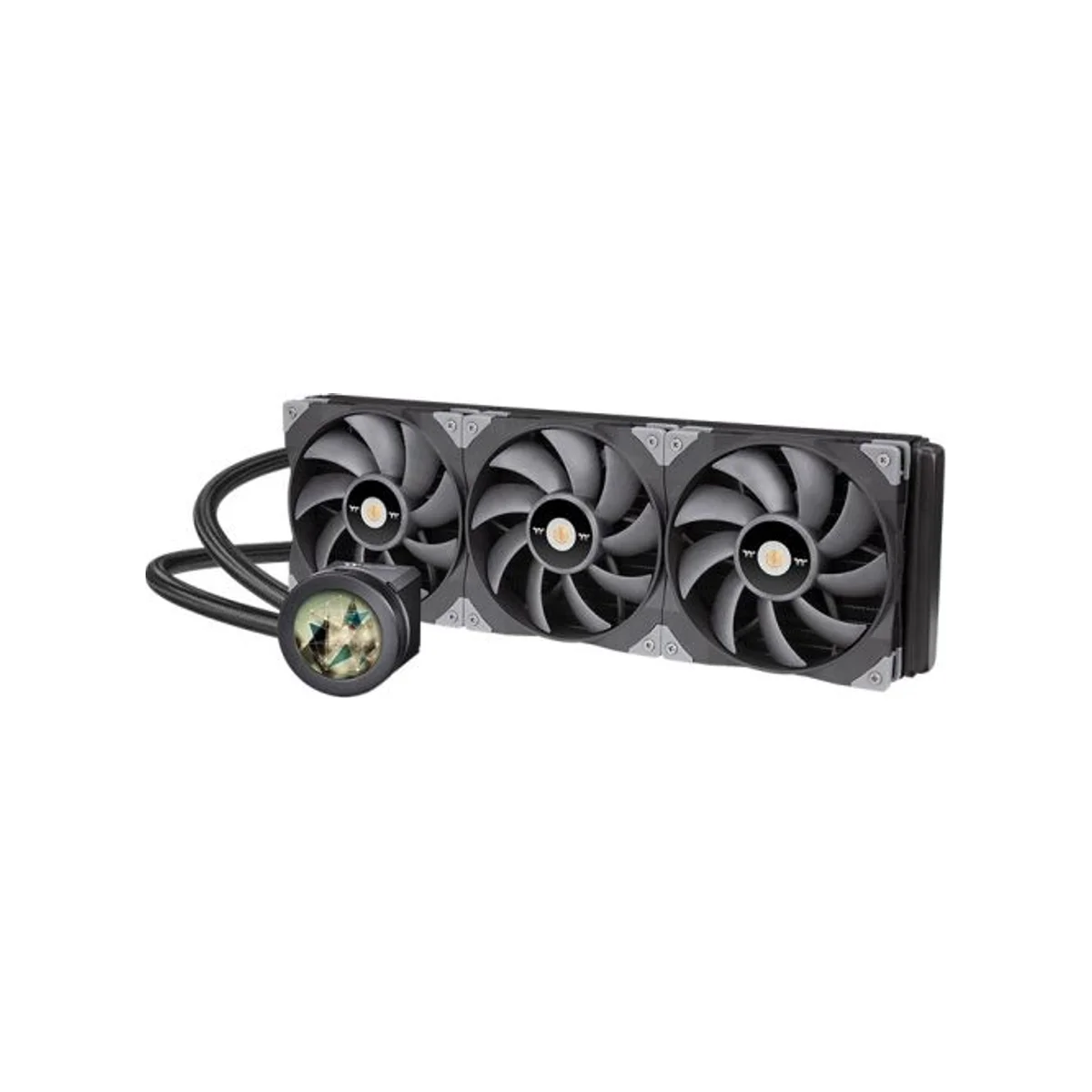 Thermaltake TOUGHLIQUID Ultra 420 AIO CPU Liquid Cooler (420mm Radiator, 2.1" LCD Display, 3x 140mm TOUGHFAN, Copper Base) - CL-W366-PL14BL-A
