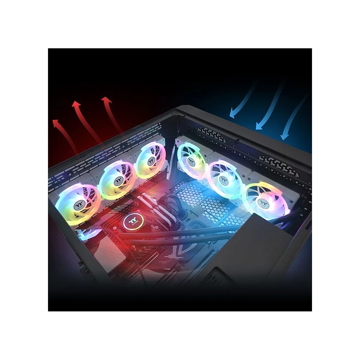 Thermaltake SWAFAN EX14 ARGB Sync PC Cooling Fan TT Premium Edition (3-Fan Pack) - White - CL-F170-PL14SW-A view 6