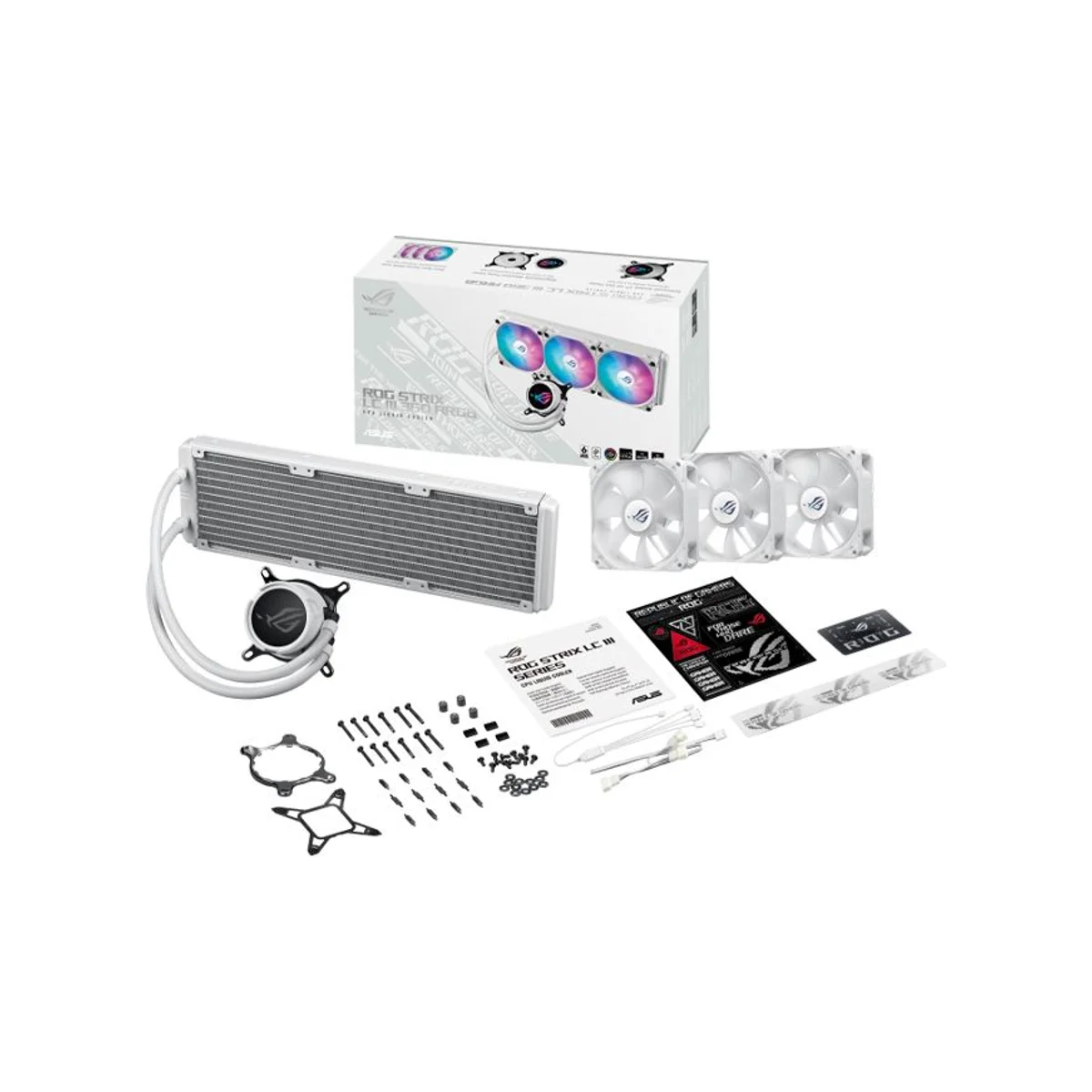 ASUS ROG Strix LC III 360 ARGB CPU Liquid Cooler - White - 90RC00T2-M0UAY0 view 8