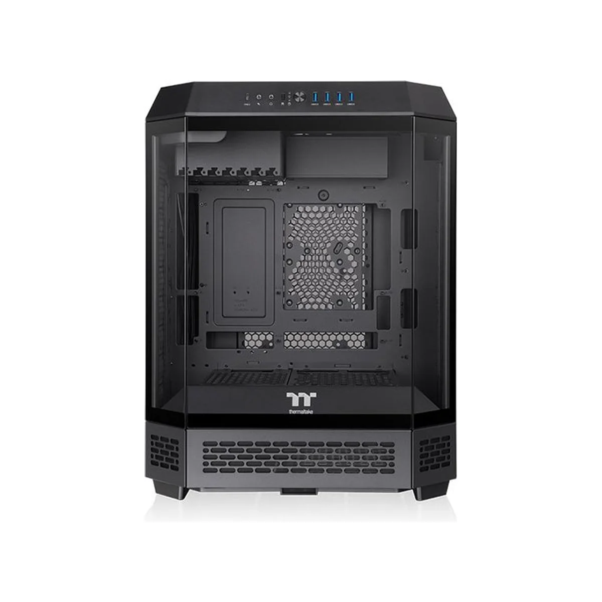 Thermaltake The Tower 600 Tempered Glass Mid-Tower Gaming Case - Black - CA-1Z1-00M1WN-00 view 2