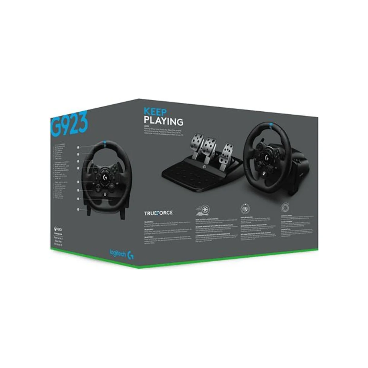 Logitech G923 TrueForce Racing Wheel for Xbox and Playstation - Racing Wheel, Pedals, Power Supply - 941-000161 view 8