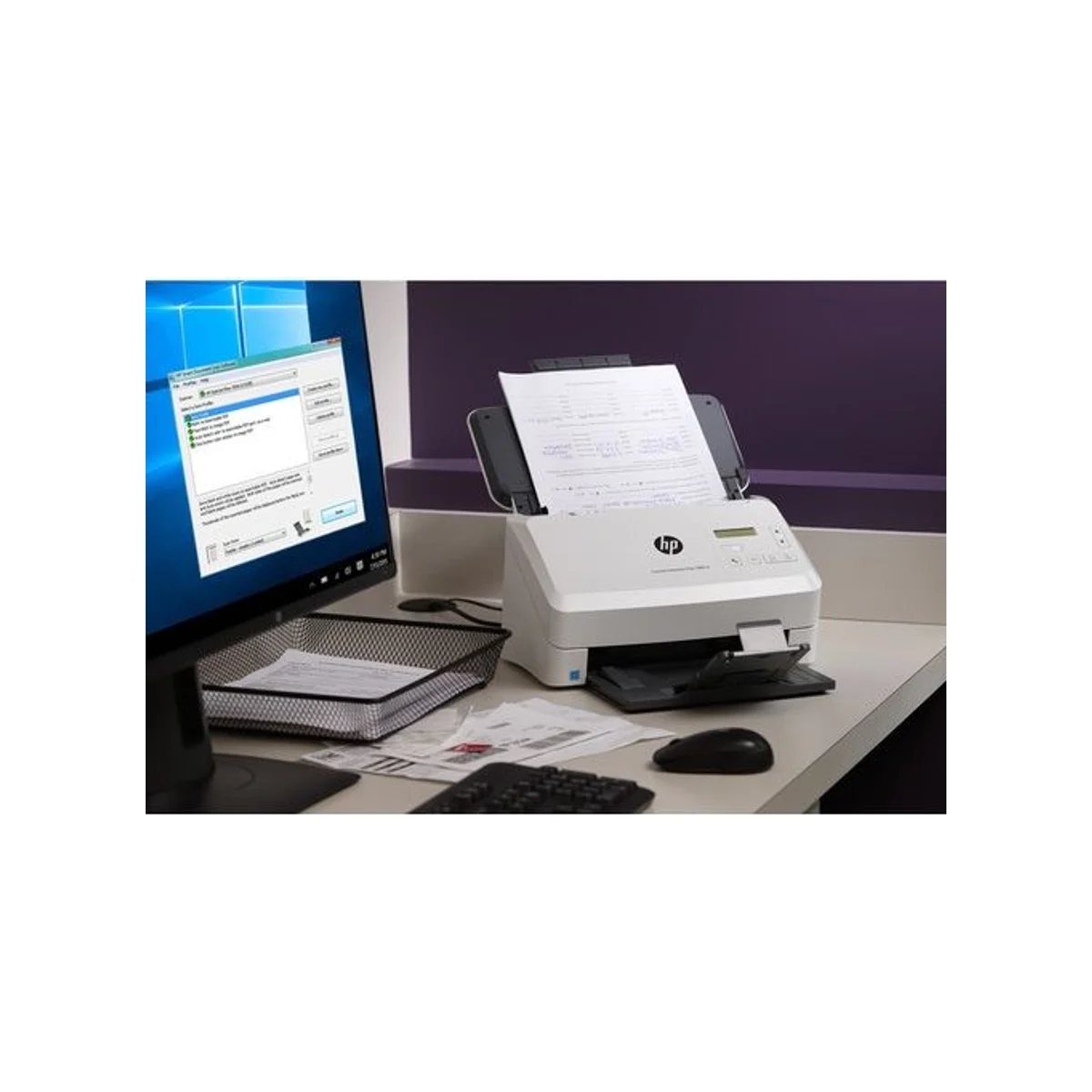 HP Scanjet Enterprise Flow 7000 s3 Sheet-Feed Document Scanner (White) (Key Specs: White, 75 ppm, 600 dpi, 8.5" x 122") - L2757A view 9