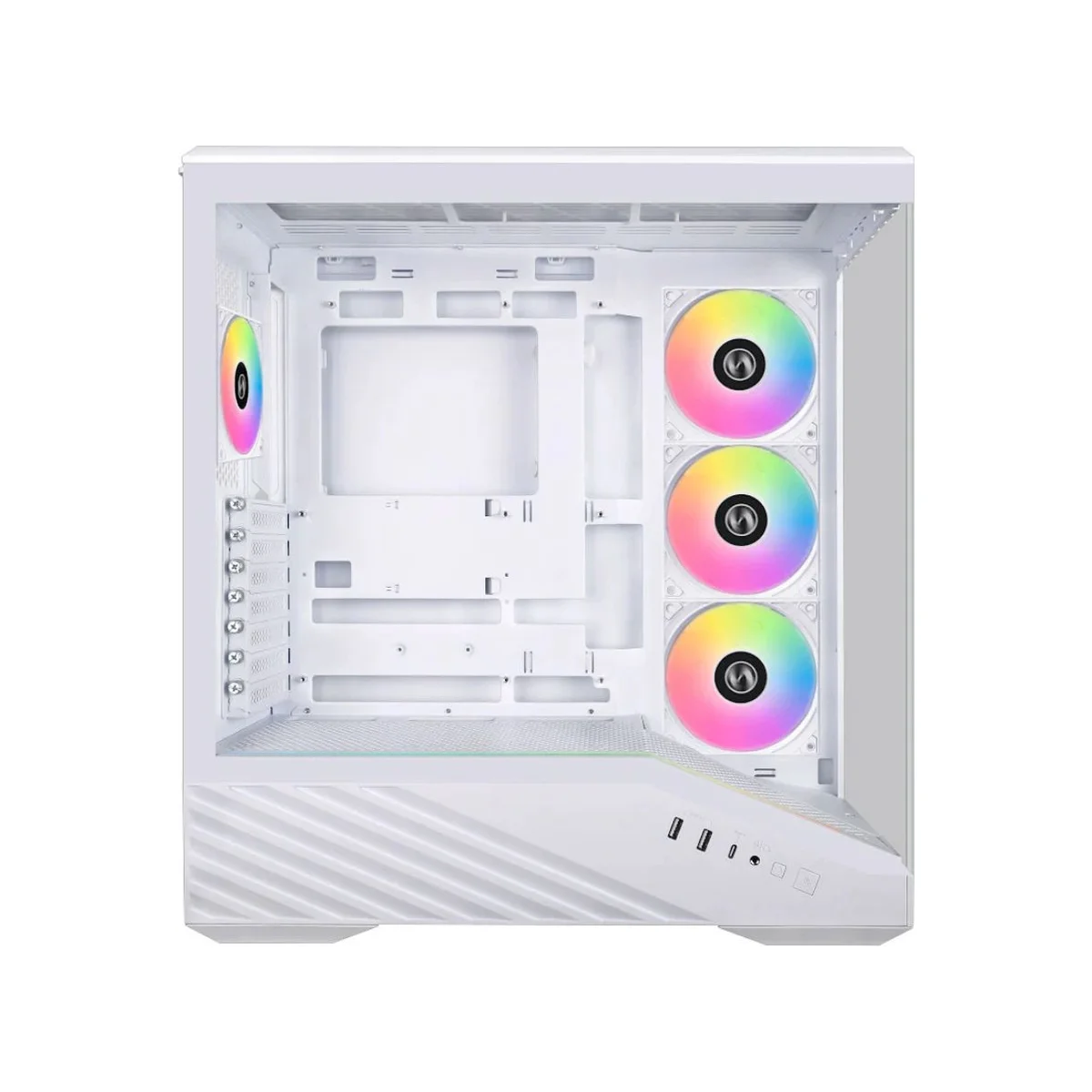 Lian Li Vector V100 Dual-chamber ATX Gaming Case - White - G99.V100RW.00 view 2