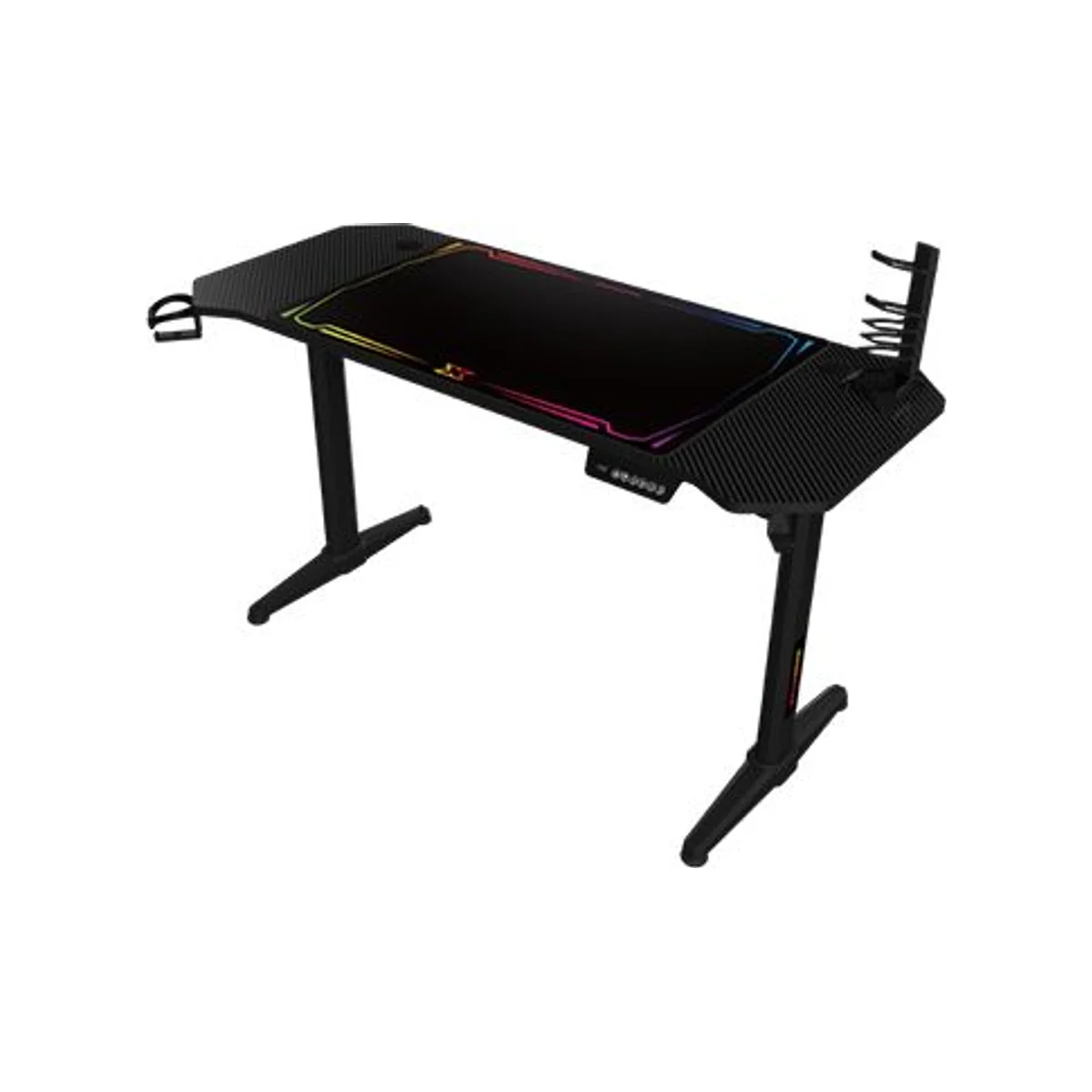 XIGMATEK Apex Electric Height Adjustable Gaming Desk - Black (Single Motor, 140x60cm Desktop, 75-120cm Height) - EN48908