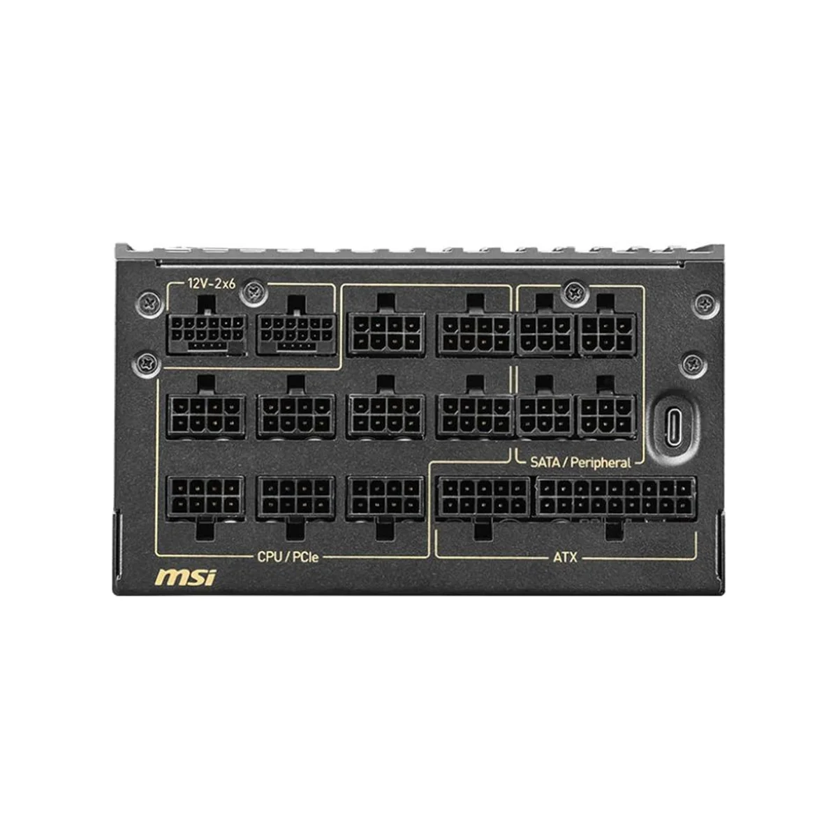 MSI MEG Ai1600T PCIe5 1600W 80PLUS Titanium ATX 3.1 Power Supply - Black - 306-7ZPEX18-CEO view 4
