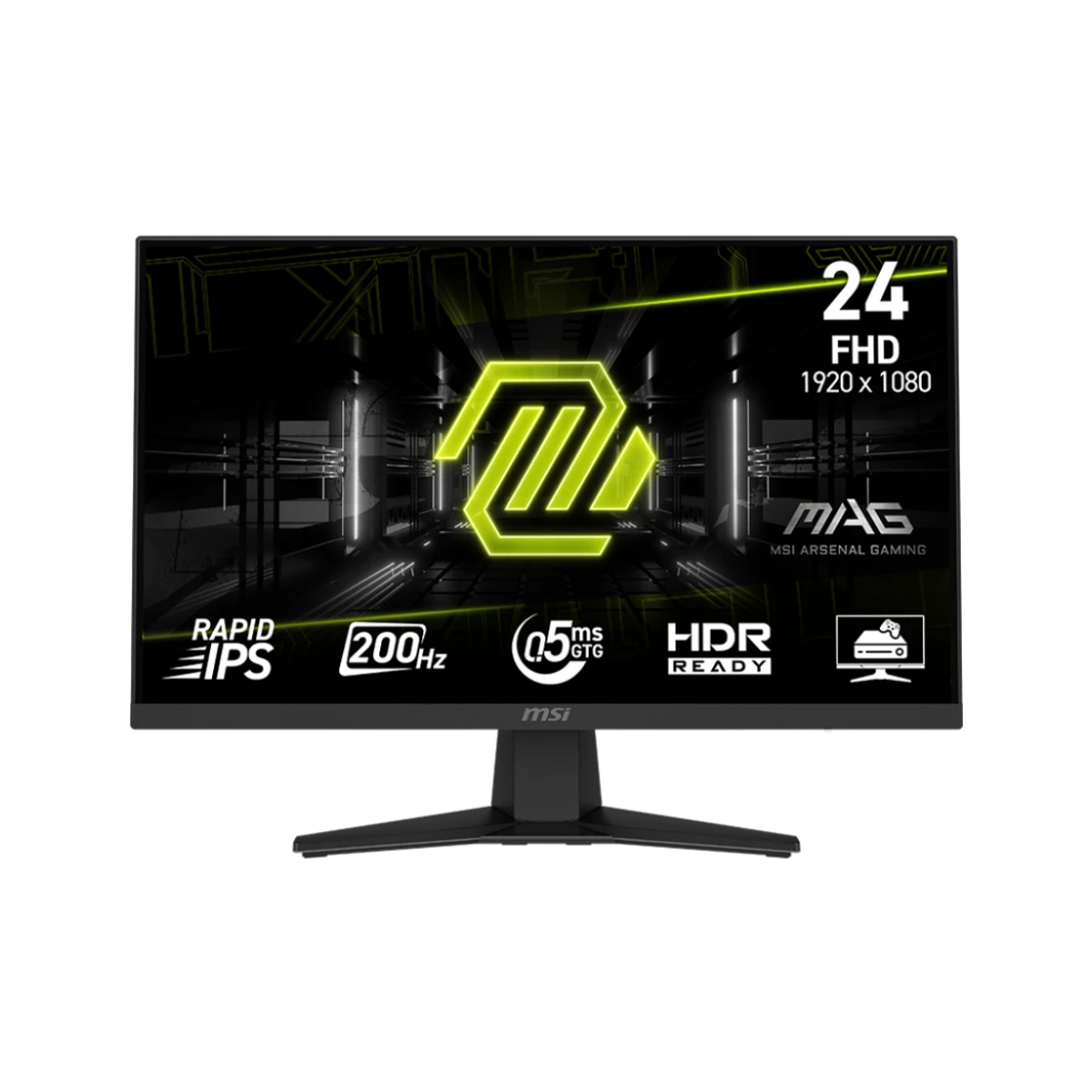 MSI MAG 244F Black Gaming Monitor (23.8", FHD, 200Hz, 0.5ms, Adaptive Sync) - 9S6-3BC41H-010