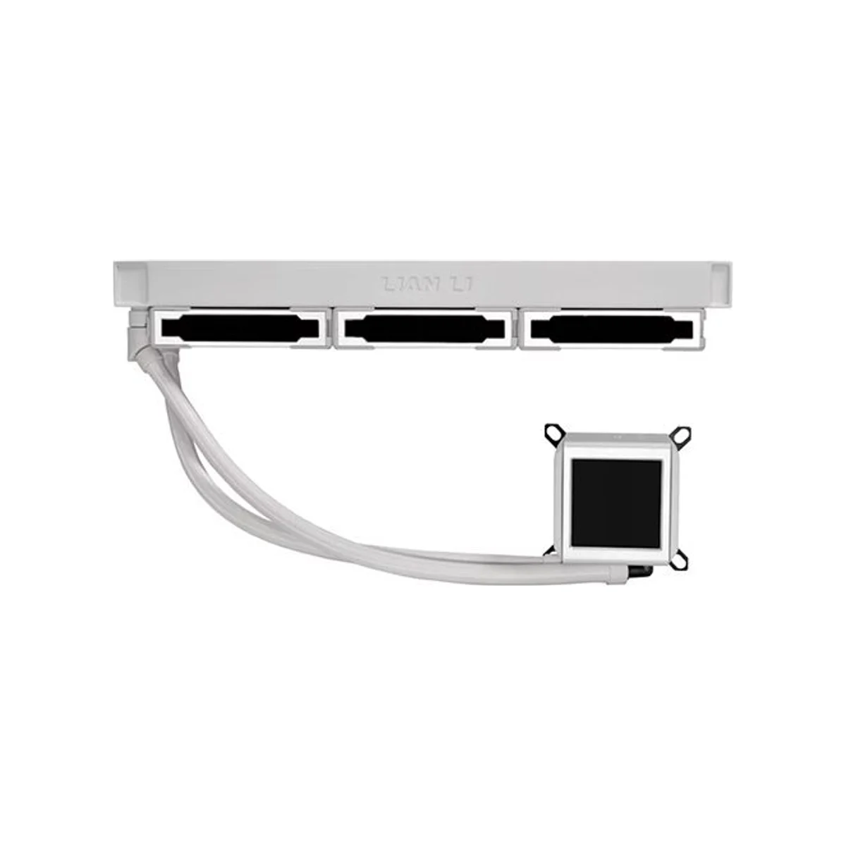 LIAN LI Galahad II LCD Performance AIO RGB 360mm Liquid CPU Cooler with SL-Infinity Fans - White - GA2ALCD36INW view 3