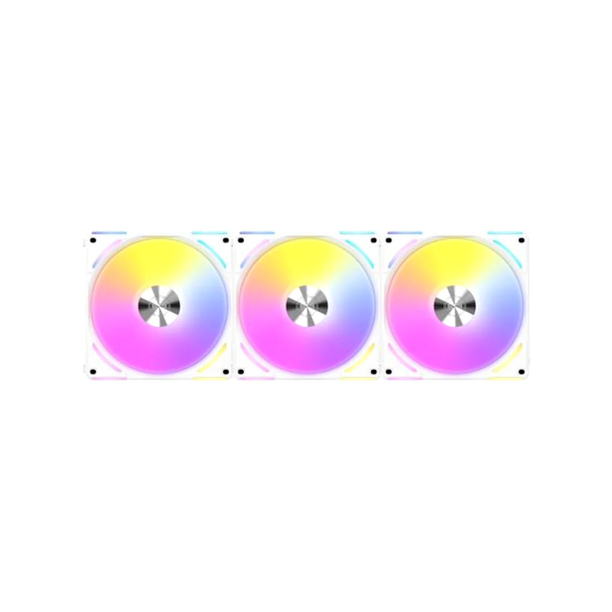Lian Li UNI FAN AL120 V2 RGB 120mm Triple Pack Cooling Fan - White - UF-AL120V2-3W