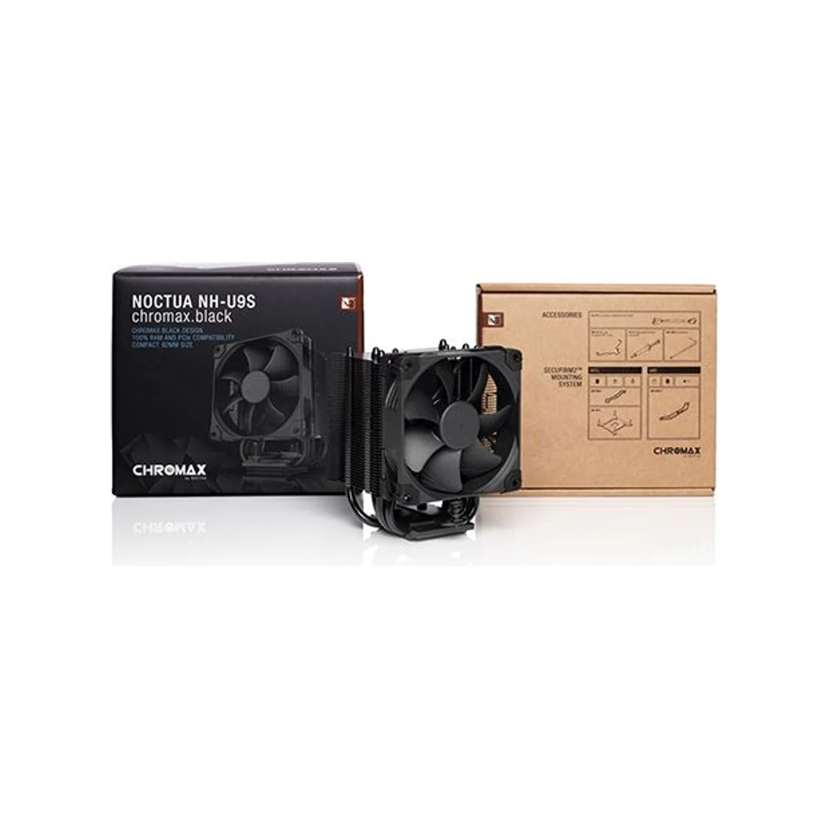 Noctua NH-U9S CH.BK Single-Tower Chromax 92mm CPU Cooler (Intel, AMD, Black) - NH-U9S CH.BK view 4