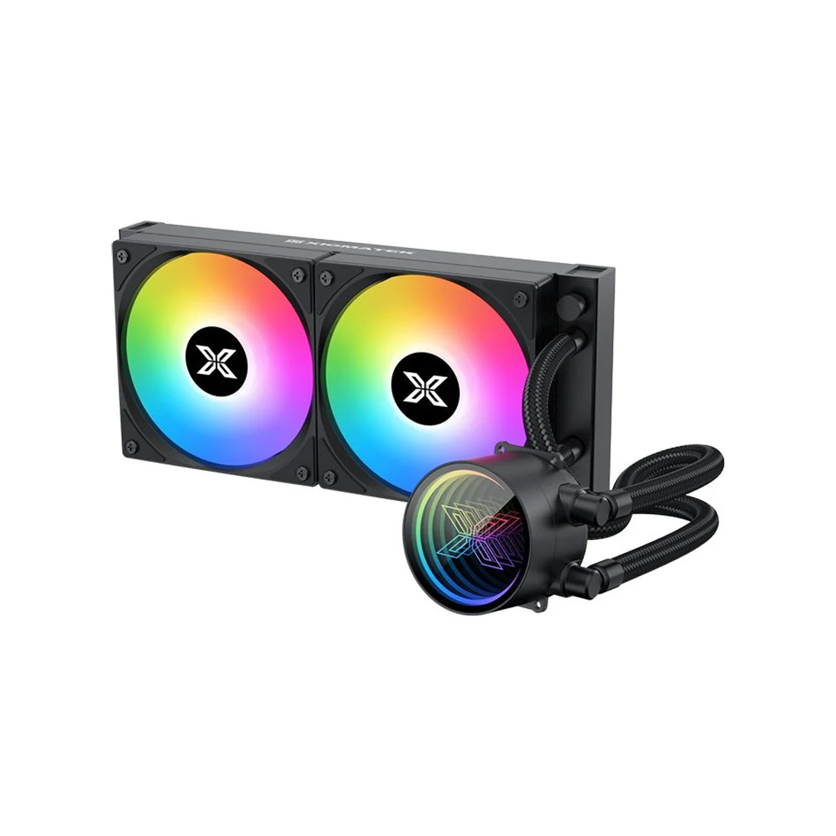 XIGMATEK FENIX II 240 PWM ARGB AIO CPU Liquid Cooler - Black (240mm Radiator, ARGB Fans, LGA1700/AM5 Support) - EN46599 view 3