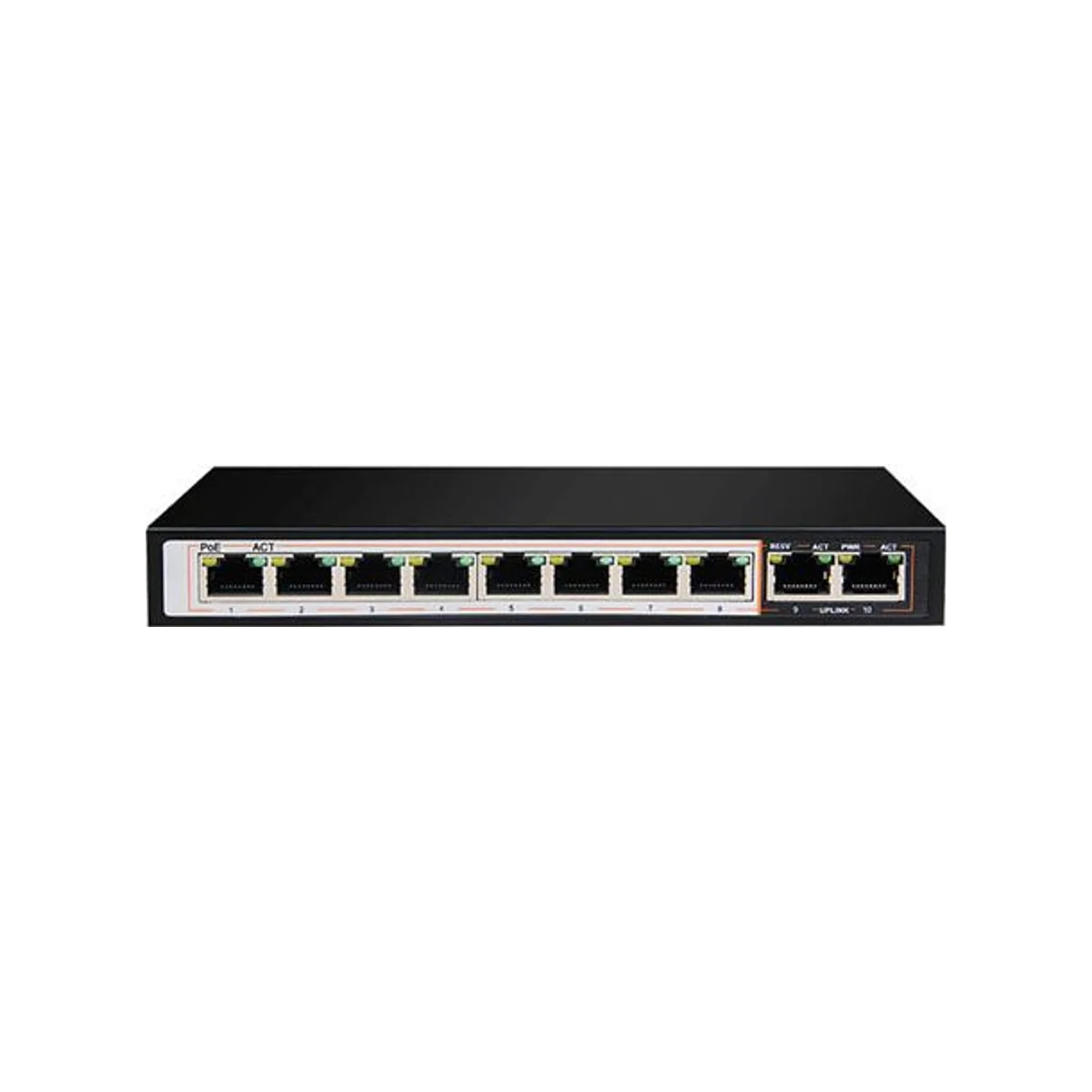 D-LINK 10 Port Gigabit PoE Unmanaged Switch DGS-F1010P-E (8 PoE Ports, 96W PoE Budget, 20Gbps Switching)