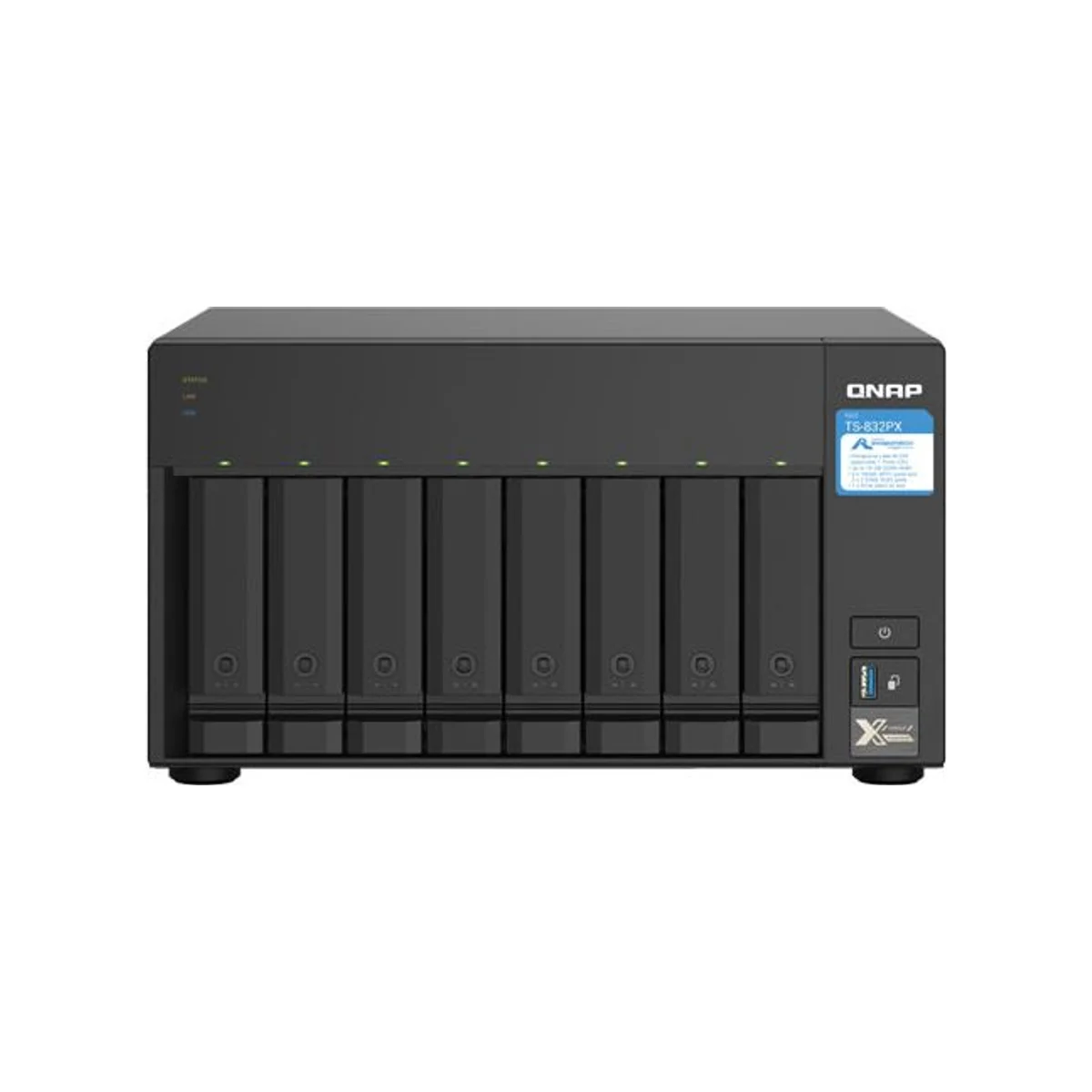 QNAP TS-832PX-4G NAS BOX (8-Bay, 10GbE, 2.5GbE, PCIe Expansion)