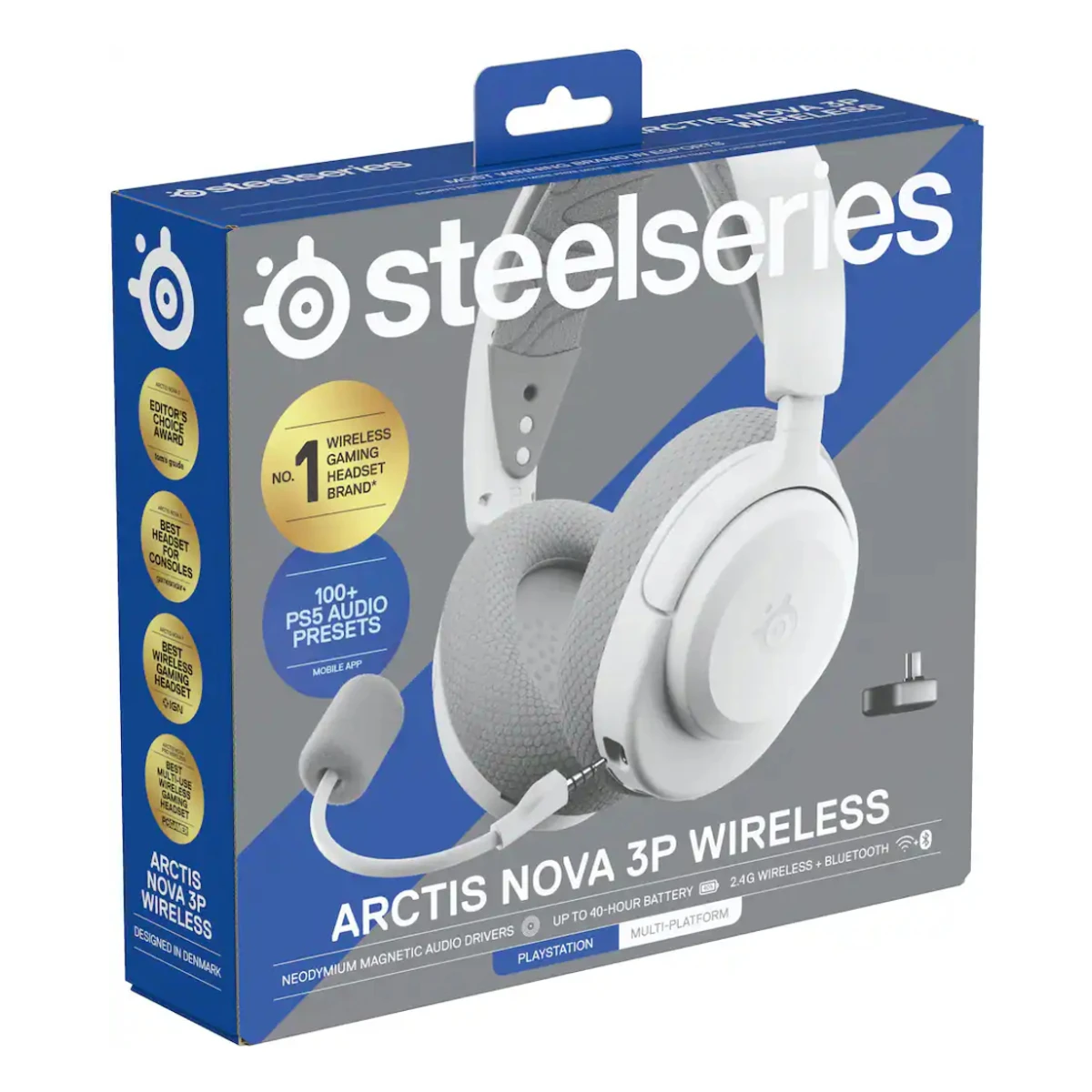 SteelSeries Arctis Nova 3P Wireless Gaming Headset - White | 61687 view 4