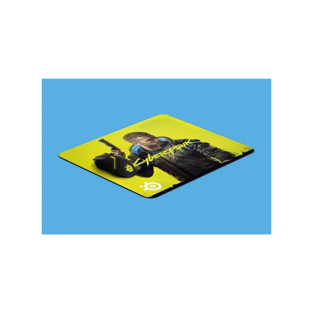 SteelSeries QCK Cyberpunk 2077 Edition Gaming Mouse Pad - Large (Micro-Woven Cloth, Low/High CPI Optimized, Durable) - SS-QCK-CP2077-63407 view 2