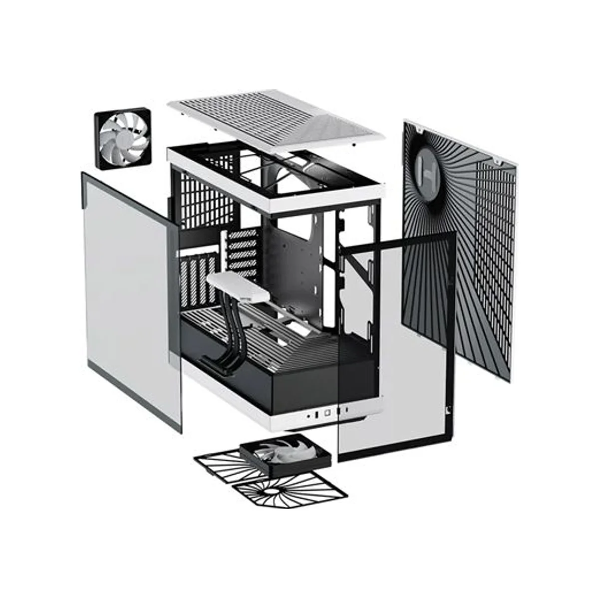 HYTE Y40 Mid-Tower S-Tier Aesthetic Case - Black/White | CS-HYTE-Y40-BW view 5