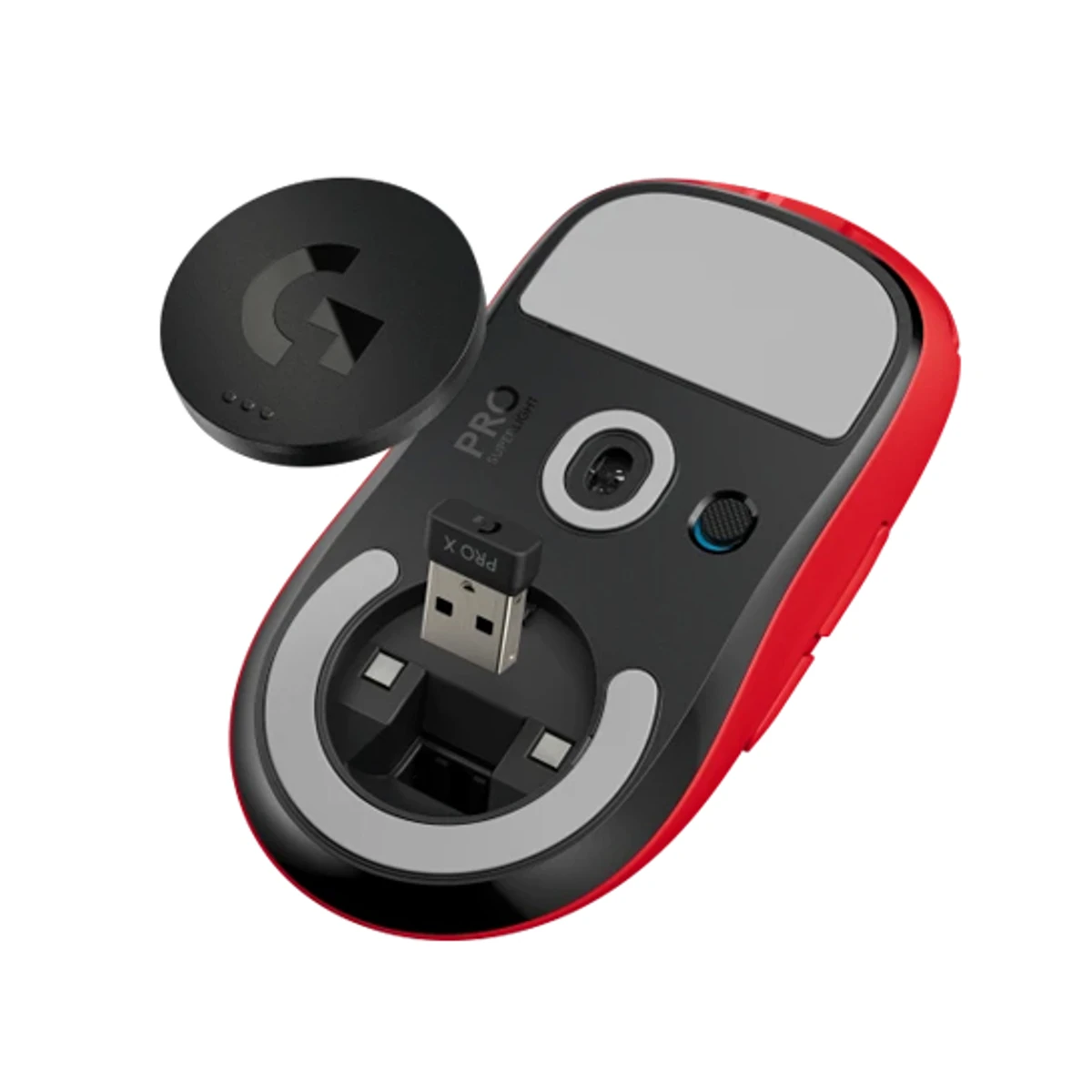 Logitech PRO X Superlight Wireless Gaming Mouse - Red - Lightweight, HERO 25K Sensor, LIGHTSPEED Wireless - 910-006785 view 4