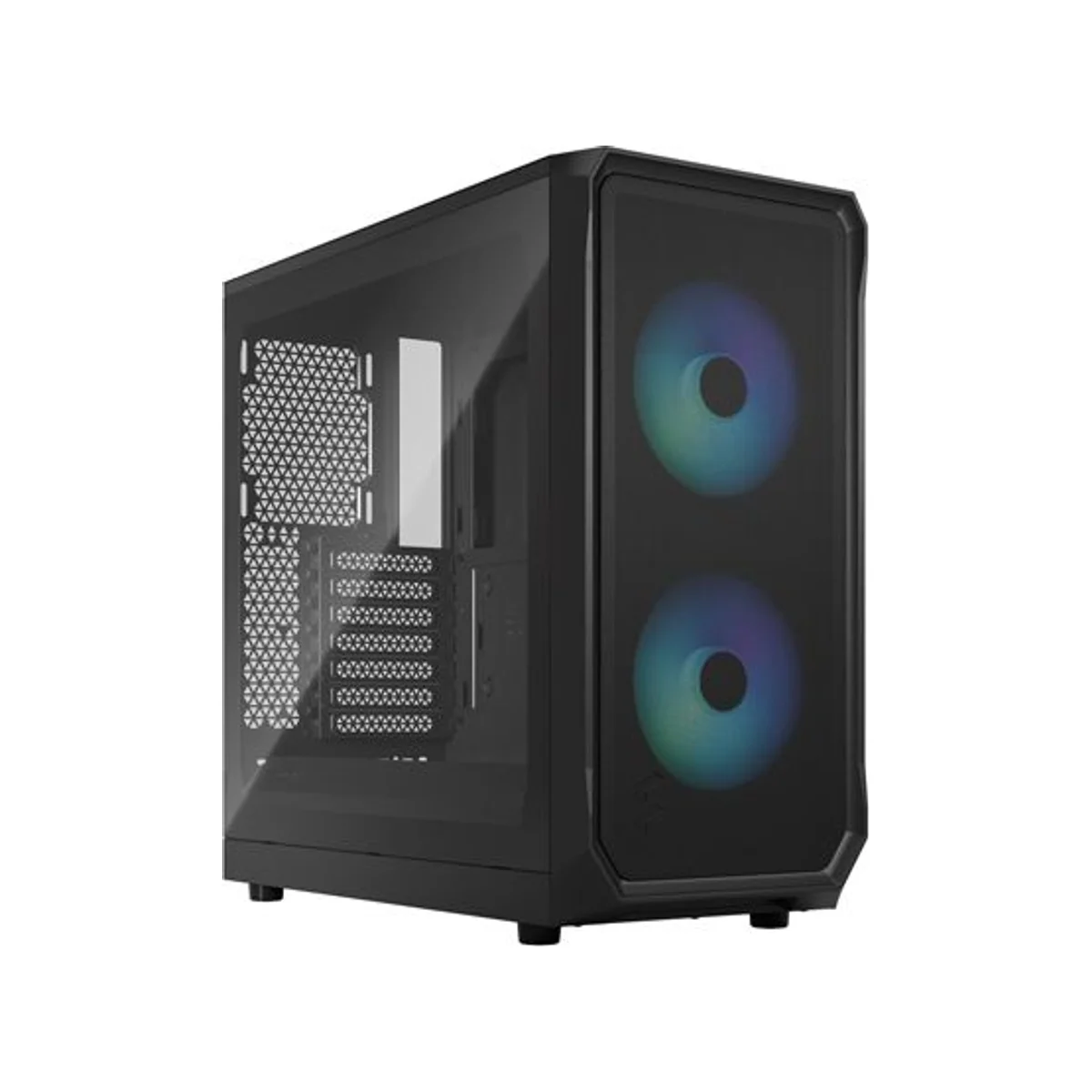 Fractal Focus 2 Clear Tint Tempered Glass RGB ATX Gaming Case - Black - FD-C-FOC2A-03