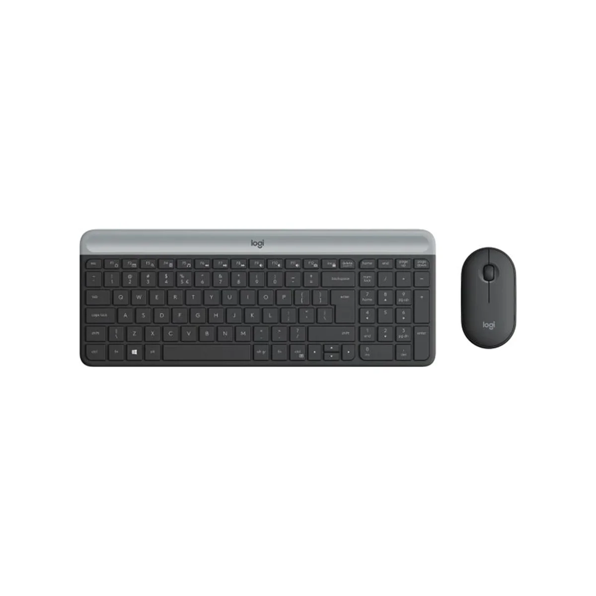 Logitech Slim Wireless Combo MK470 Keyboard and Mouse - Black (Quiet, Slim, Compact, Wireless) - 920-010069