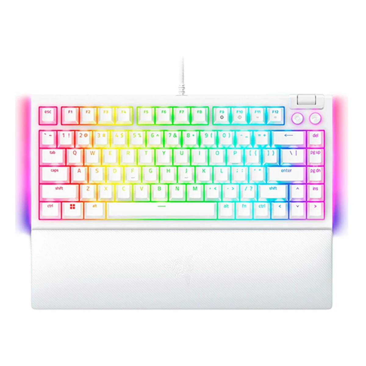Razer BlackWidow V4 75% Wired Orange Switch Gaming Keyboard - White | RZ03-05001700-R3M1