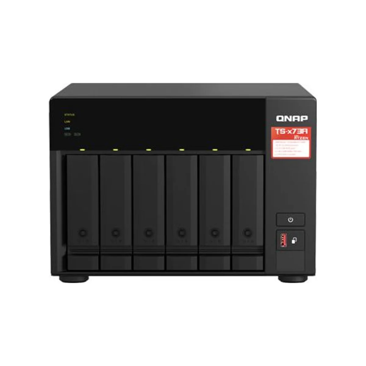 QNAP TS-673A-8G NAS BOX | 6-Bay NAS with AMD Ryzen Quad-Core Processor - TS673A-8G