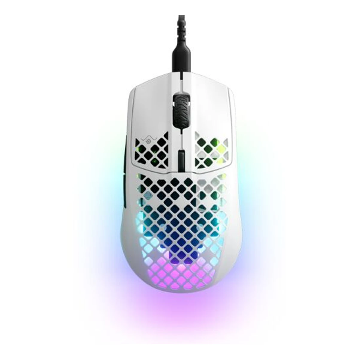 SteelSeries Aerox 3 (2022) Ultra Lightweight Wired Gaming Mouse - Snow - 59g, TrueMove Core Sensor, IP54 Rated - 62603