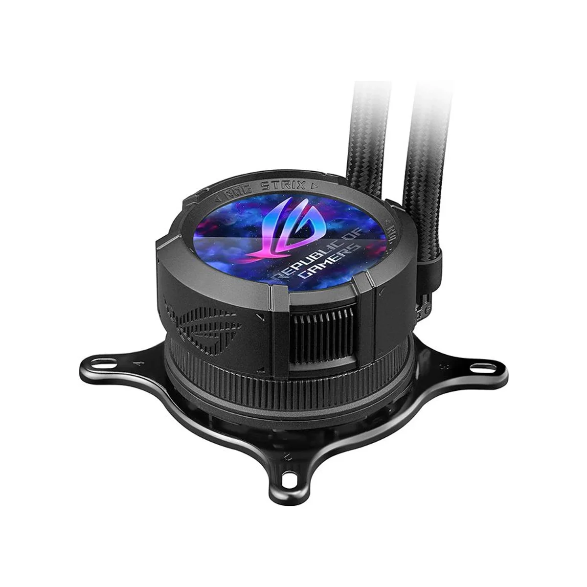 ASUS ROG STRIX LC III LCD 360mm ARGB CPU Liquid Cooler - Black (360mm Radiator, 3x 120mm PWM Fans, 2.1" IPS LCD, Aura Sync) - 90RC00W1-M0UAY0 view 3