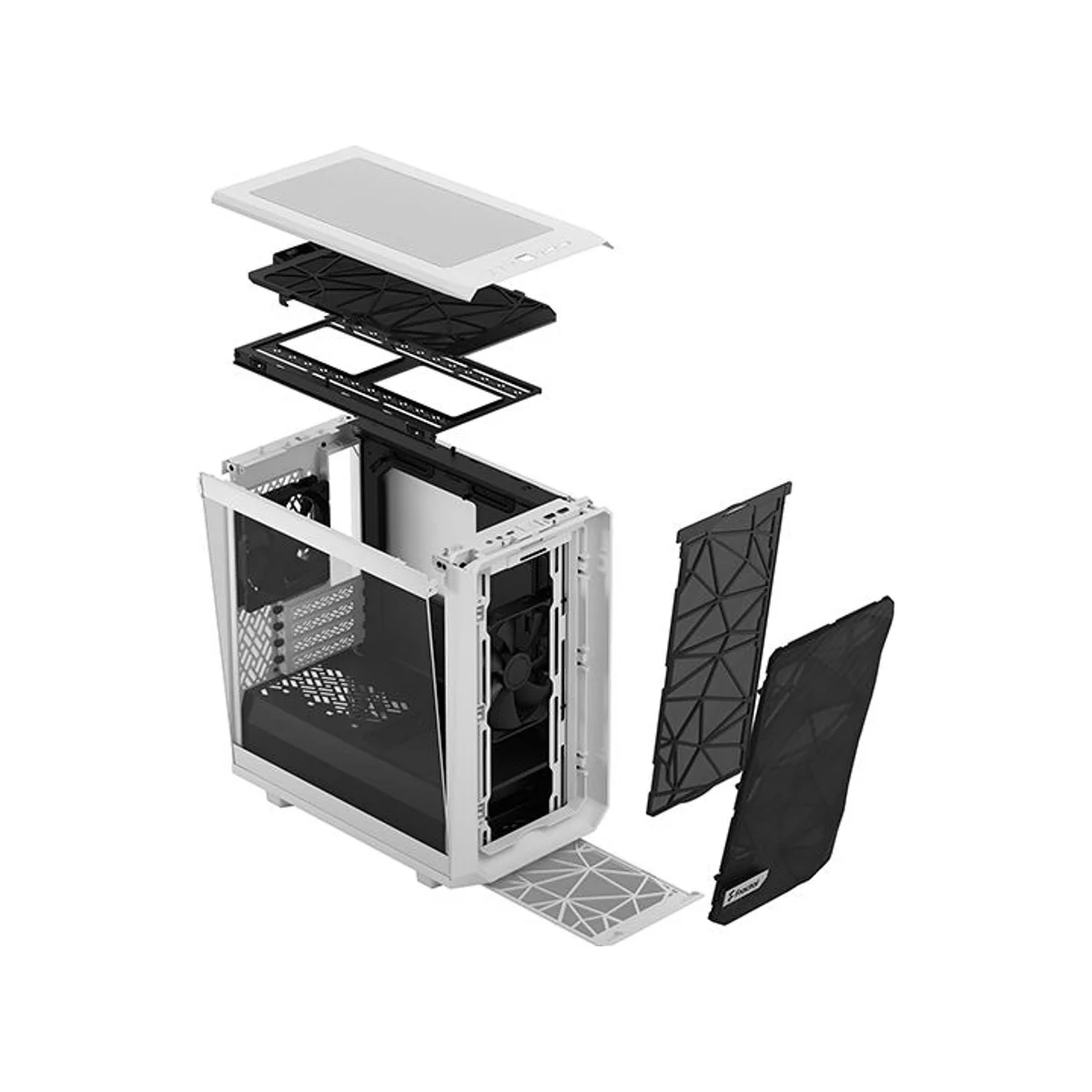 Fractal Meshify 2 Mini White TG clear tint Micro ATX Mid Tower Case (White, mATX, Up to 7 Fans, Tempered Glass) - FD-C-MES2M-02 view 11
