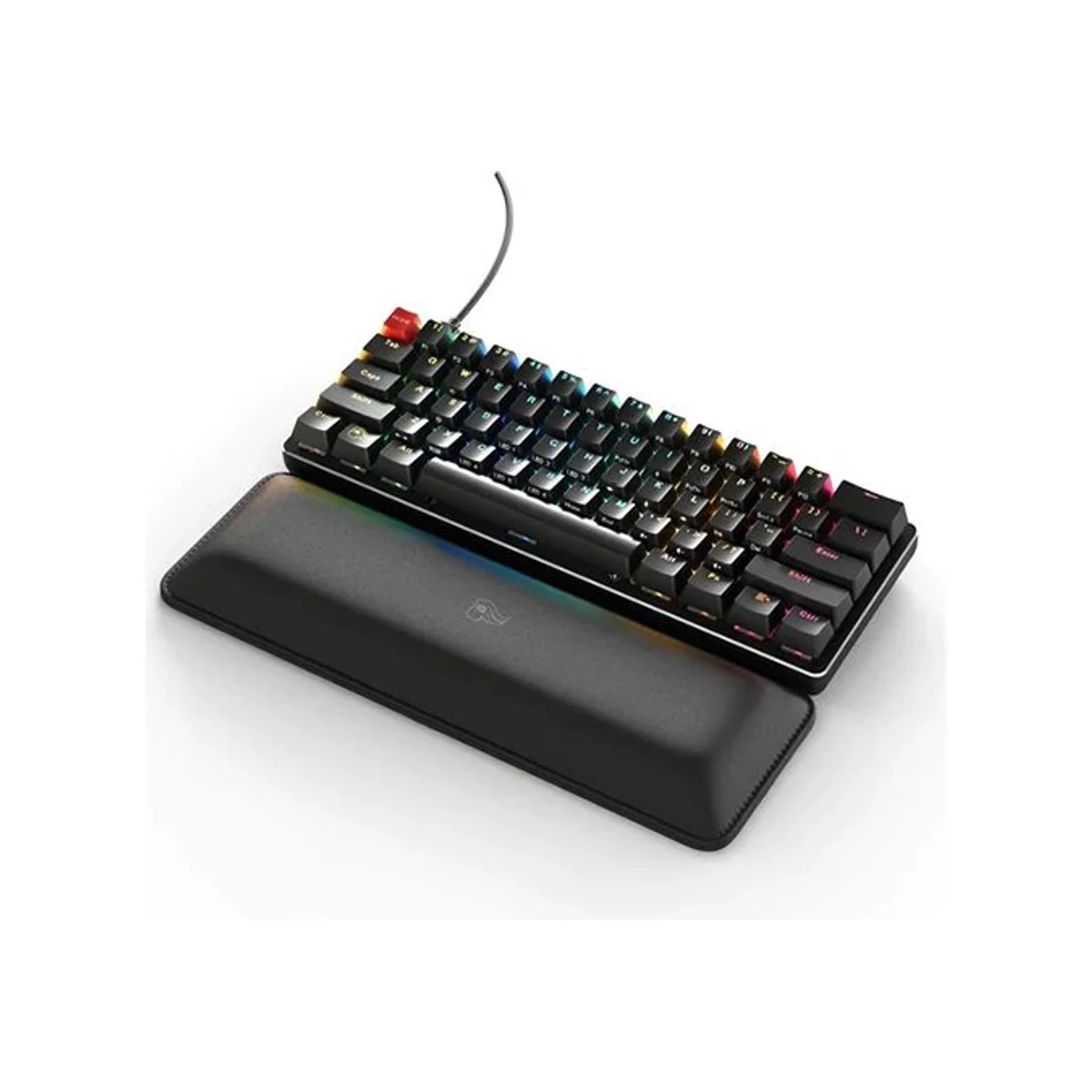 Glorious GWR-75 Compact Mini Ergonomic Keyboard Wrist Rest - Black (25mm Thickness, 12" x 4" Dimensions) - GWR-75 view 3
