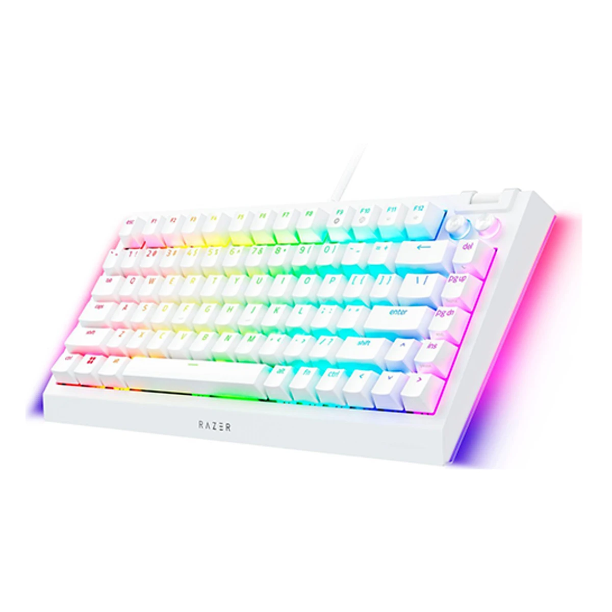 Razer BlackWidow V4 75% Wired Orange Switch Gaming Keyboard - White | RZ03-05001700-R3M1 view 2