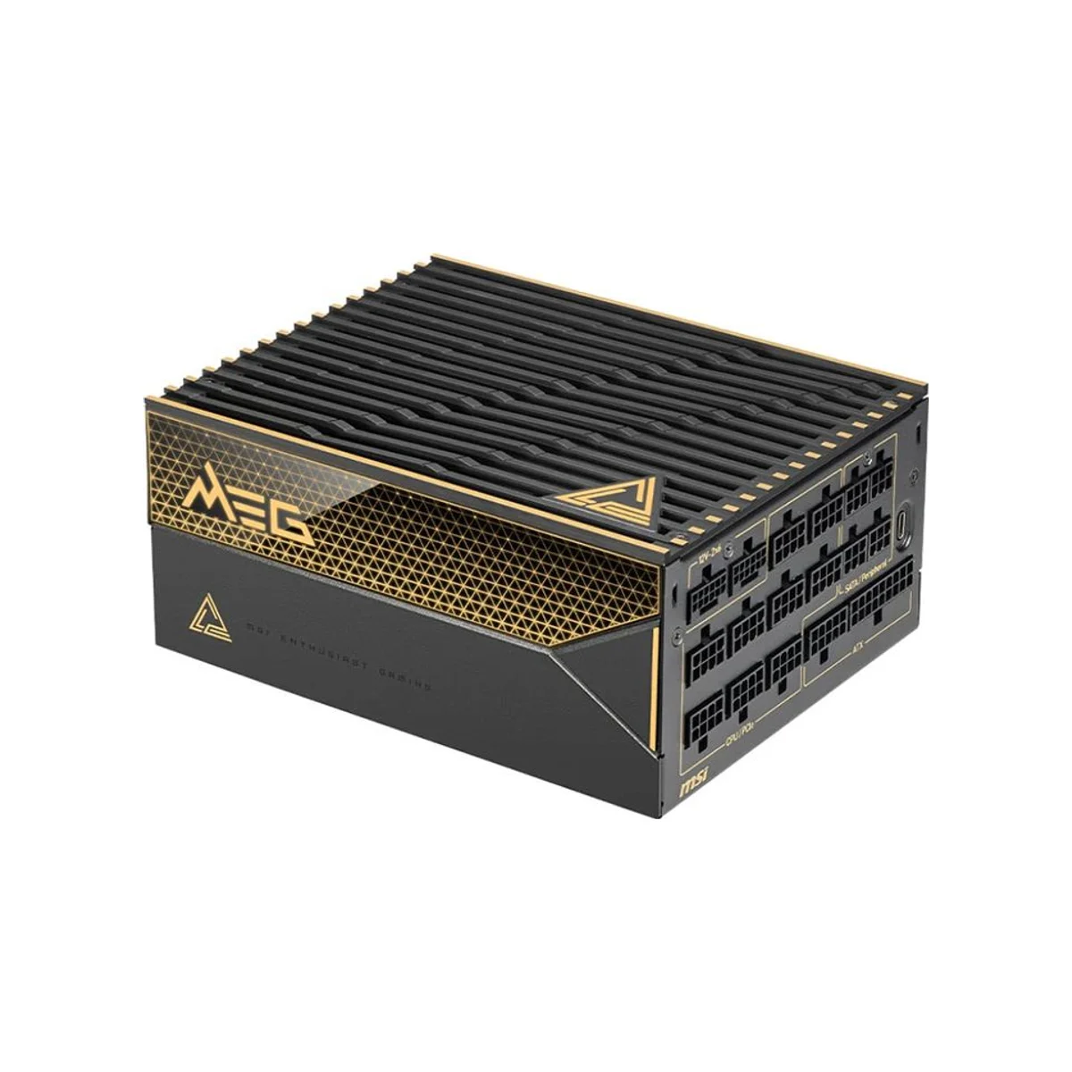 MSI MEG Ai1600T PCIe5 1600W 80PLUS Titanium ATX 3.1 Power Supply - Black - 306-7ZPEX18-CEO view 2