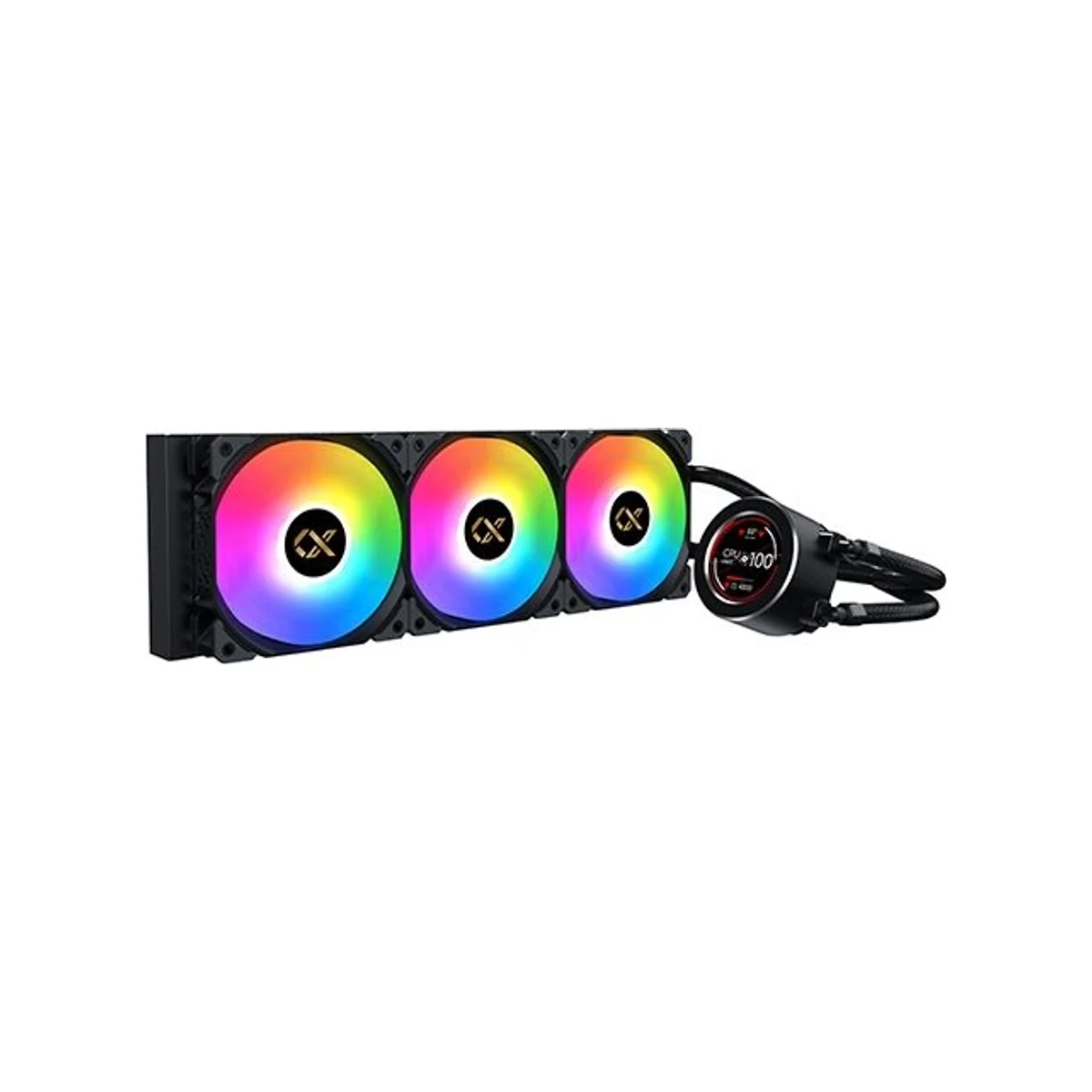XIGMATEK Frozr-O II 360 AIO CPU Liquid Cooler - Black (Copper Cold Plate, Aluminum Radiator, 120mm PWM Fans, LGA 1700/AM5 Support) - EN40443 view 3