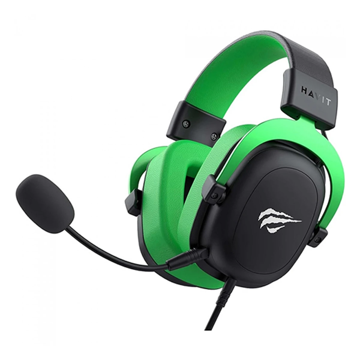 Havit H2002D Wired Gaming Headset – Black/Green | H2002D-BG view 4