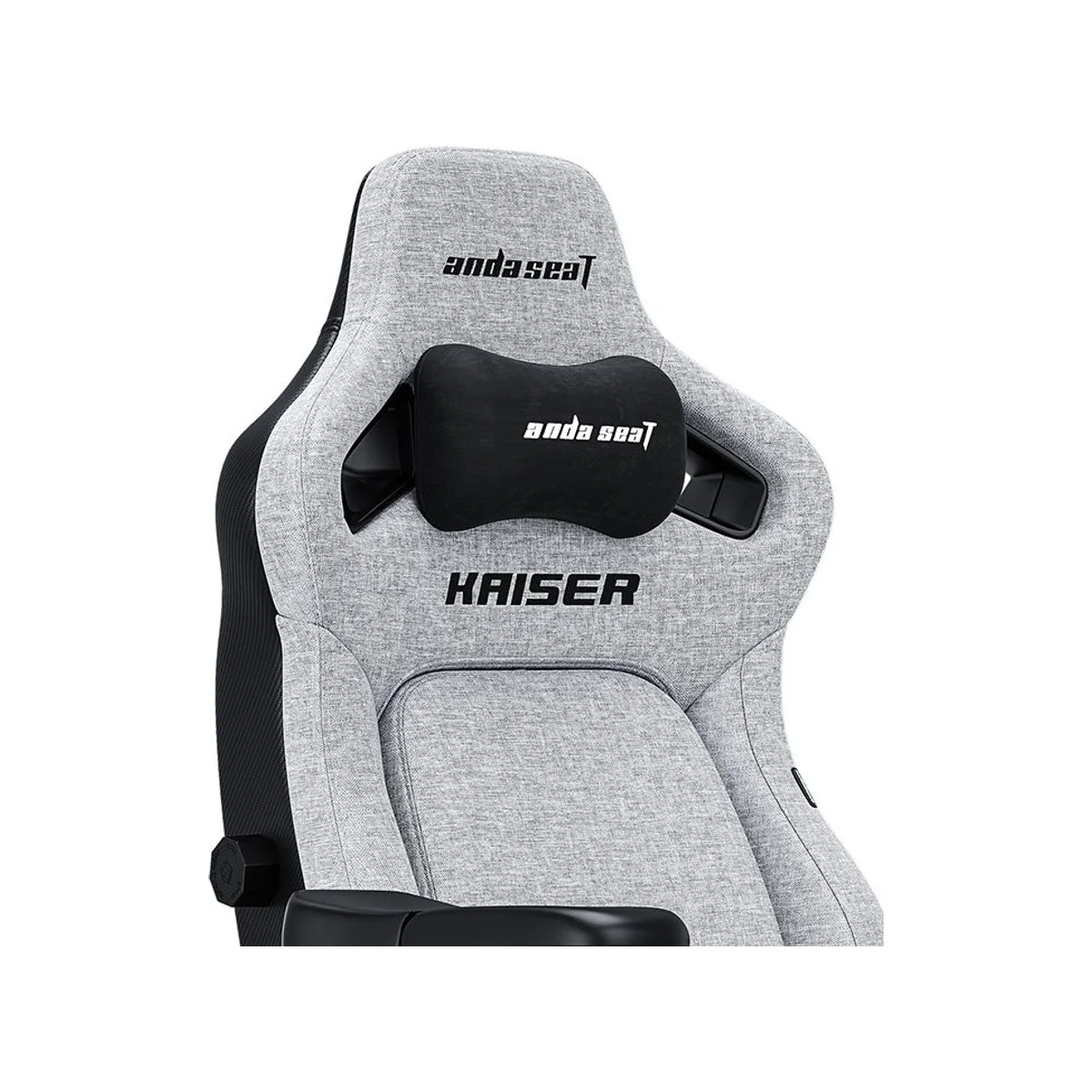 ANDASEAT Kaiser 4 Series Premium Linen Fabric Gaming Chair - Ash Gray - AndaSeat-Kaiser-4-Gray view 3