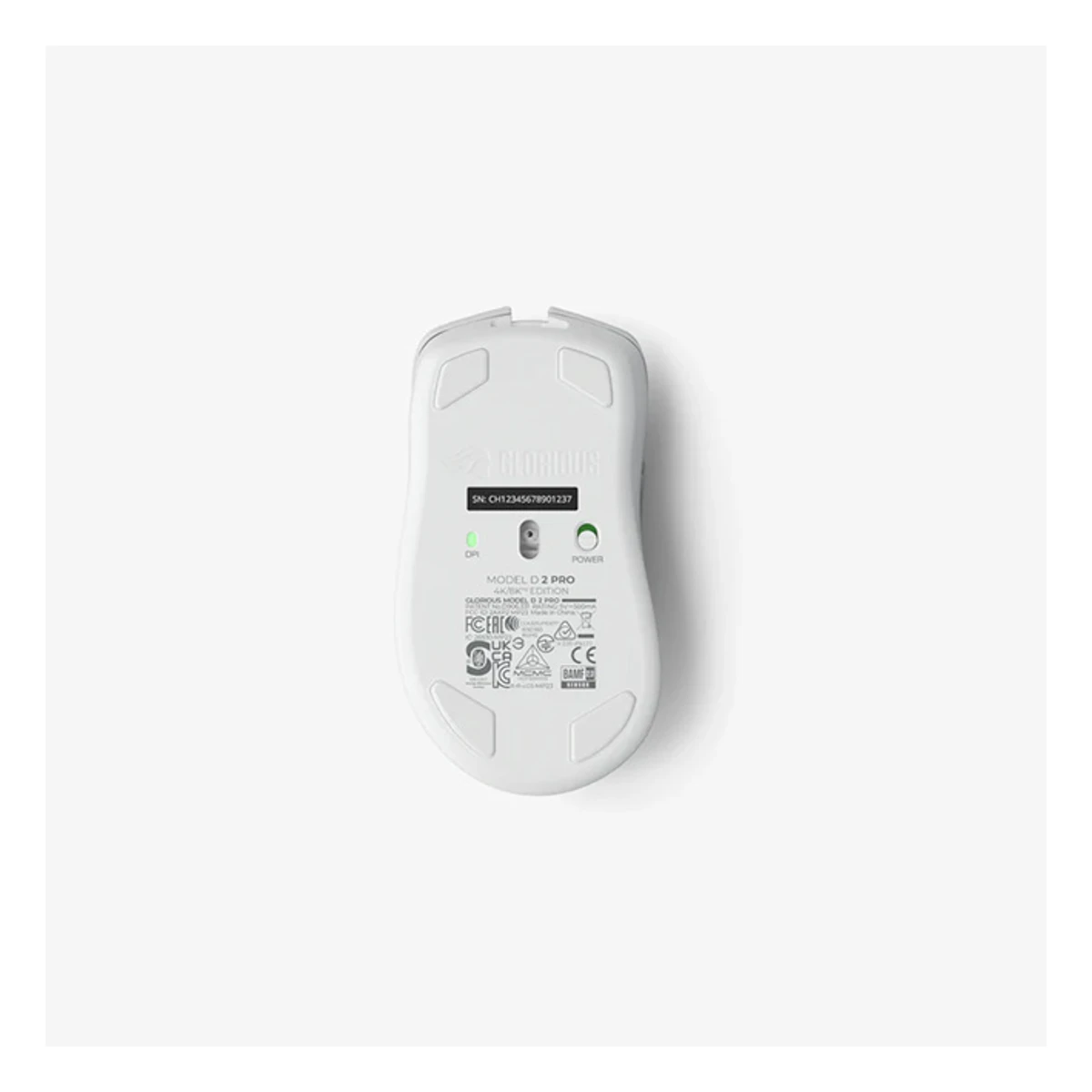 Glorious Model D 2 PRO Series Wireless Gaming Mouse (White) (4K/8KHz, BAMF 2.0 Sensor, 100M Clicks) - GLO-MS-PDWV2-4K8K-W view 4