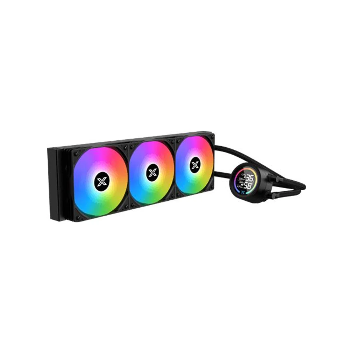 XIGMATEK LK 360 Digital LCD ARGB AIO PWM CPU Liquid Cooler - Black - EN45905 view 3