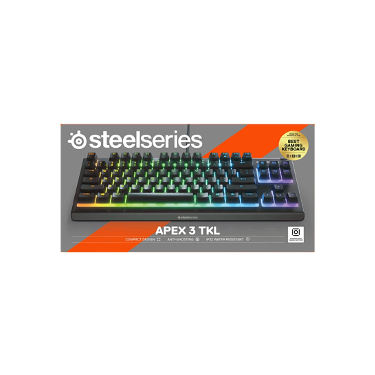SteelSeries Apex 3 TKL Wired Membrane Gaming Keyboard- Black | 64831 view 4