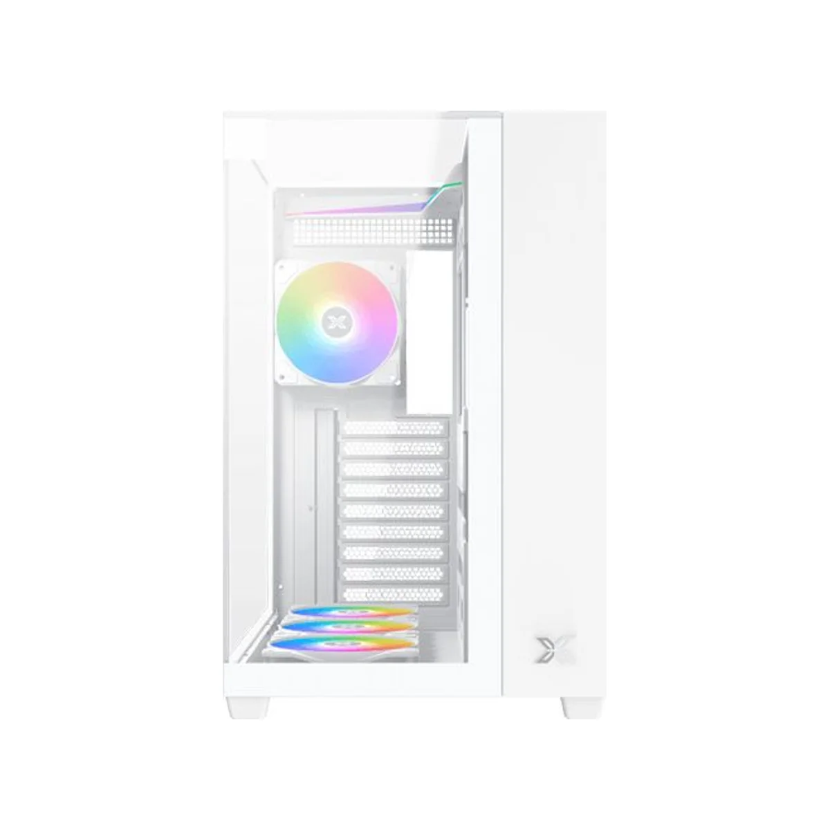 Xigmatek Aqua V Arctic Tempered Glass Mid-Tower Gaming Case - White - EN45813 view 2