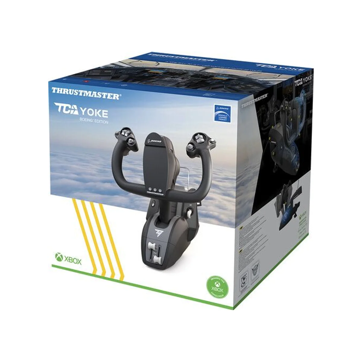 THRUSTMASTER TCA Yoke Boeing Edition Flight Stick Joystick - Black (PC, Xbox Series X|S, Xbox One, 1:1 Scale Replica, Dual Throttles, 18 Buttons) - TM-JSTK-TCA-YOKE view 4