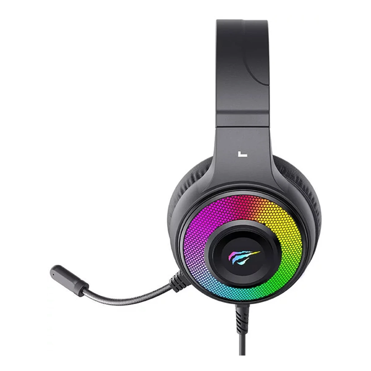 Havit H2042D Wired RGB Gaming Headphones - Black | H2042d view 4