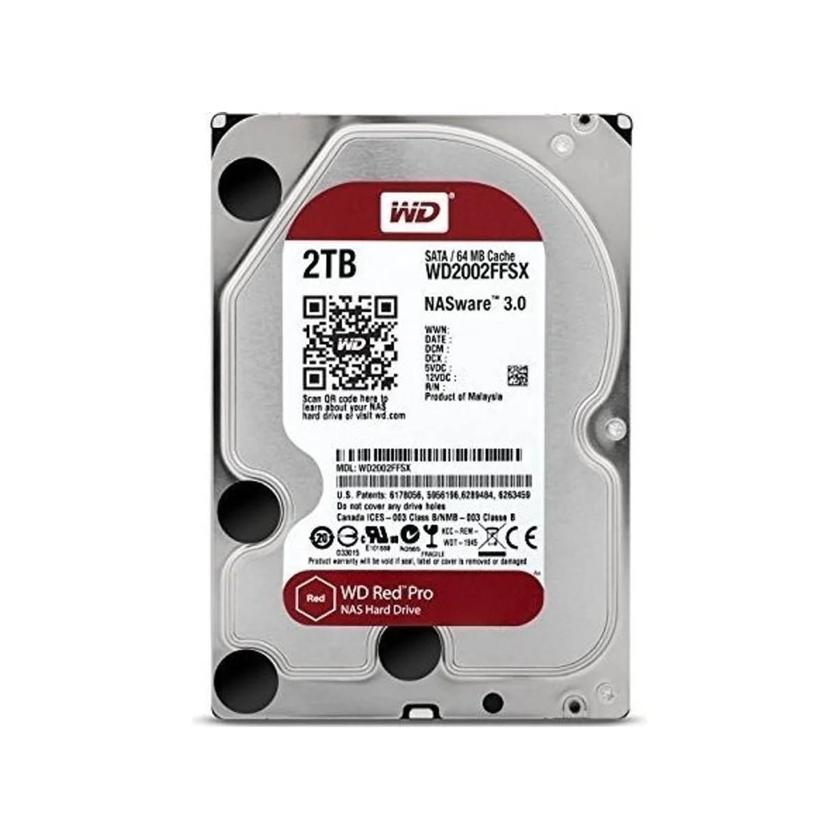 Western Digital Red Pro 2TB 7200RPM 64MB Cache SATA III 3.5" NAS HDD – WD2002FFSX view 3