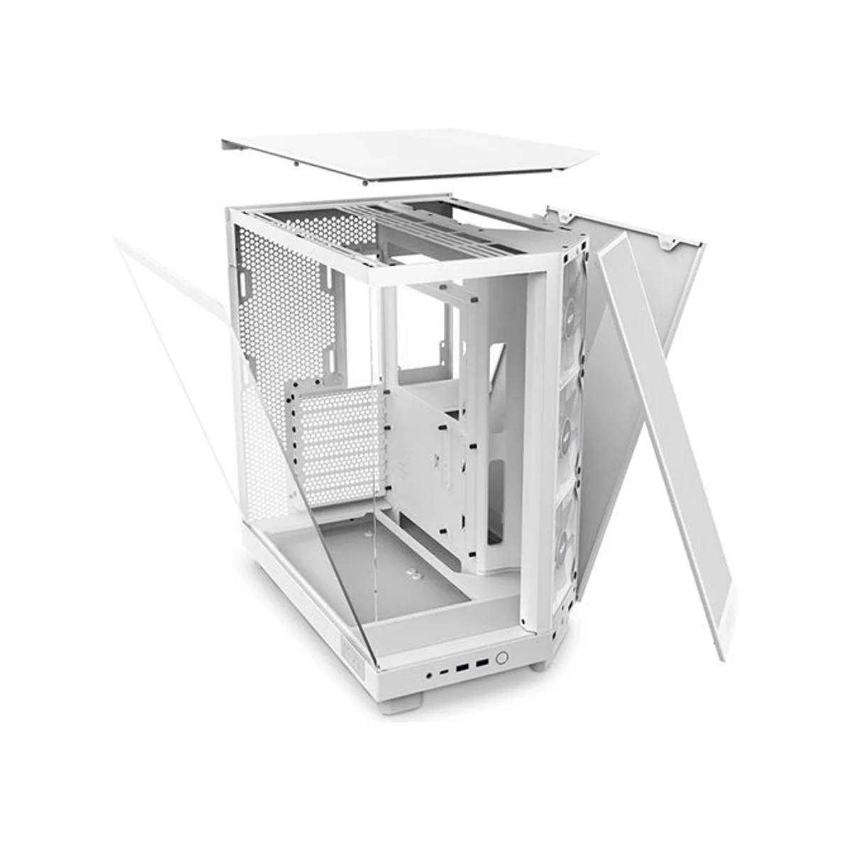 NZXT H6 Flow RGB ATX Dual-Chamber Mid Tower Gaming Case – White - CC-H61FW-R1 view 10