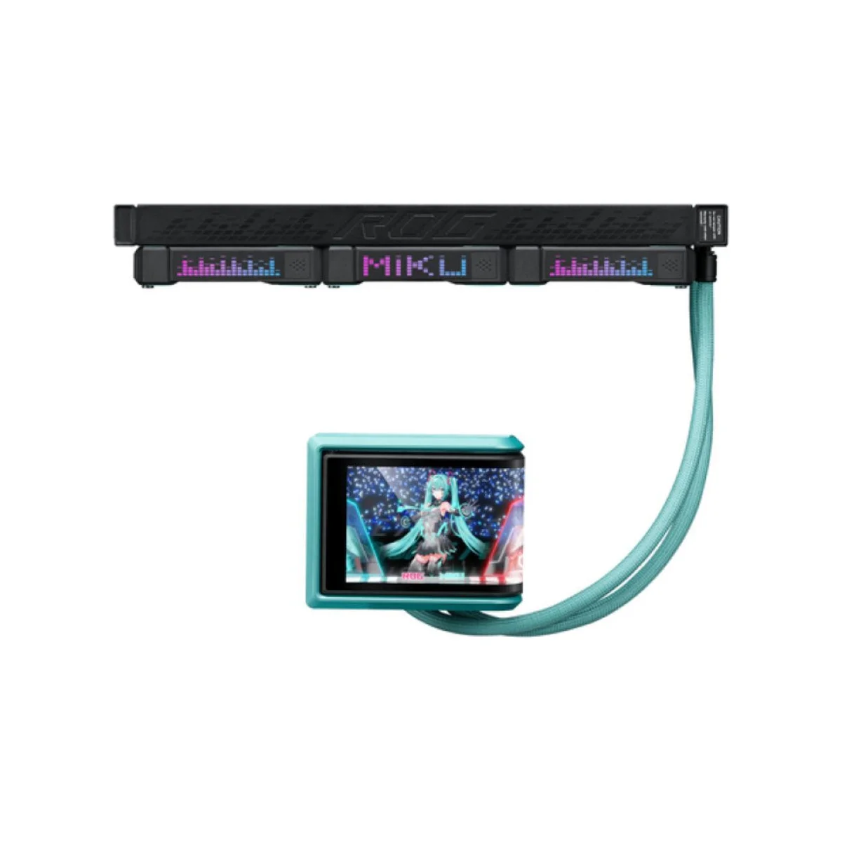 ASUS ROG RYUO IV 360 ARGB Hatsune Miku Edition AIO CPU Liquid Cooler - Black - 90RC01P1-B0EAY0 view 3